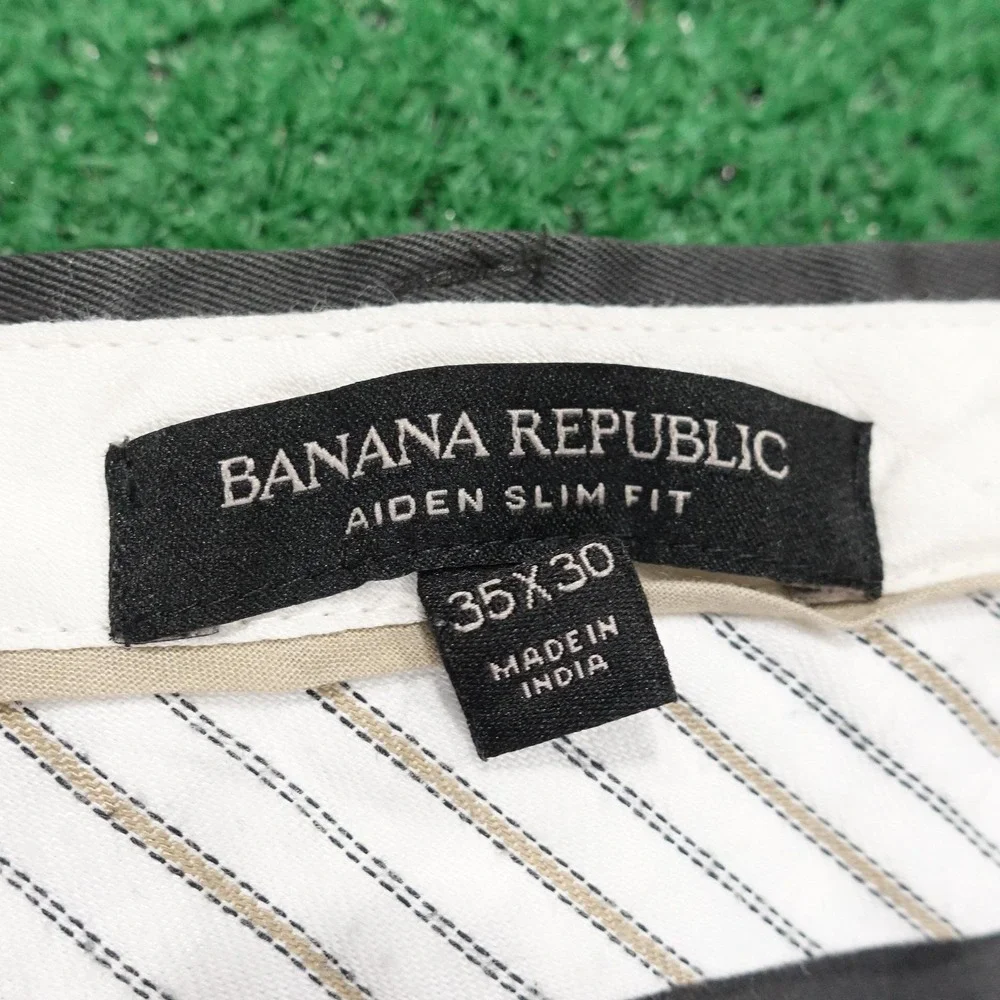 Banana‎ Republic Aiden Slim Fit Chino Pants Mens 35x30 (36x27) Gray Cotton